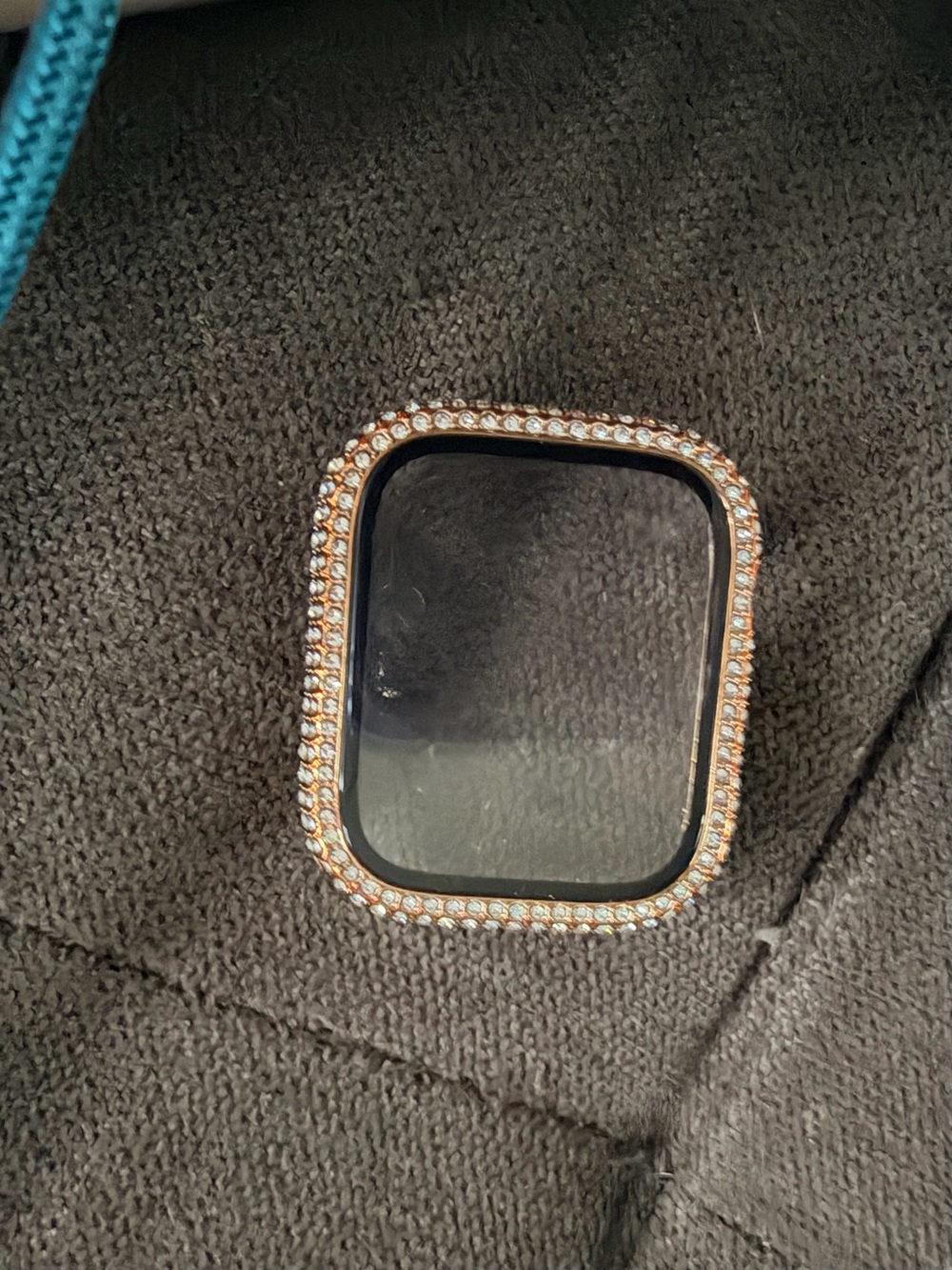 NWOT Rose Gold Rhinestone Protective Case for Smartwatch - 45mm SERIES 7, 8, & 9